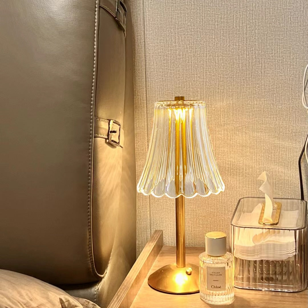 Elegante Retro LED Tafellamp met Dimmfunctie