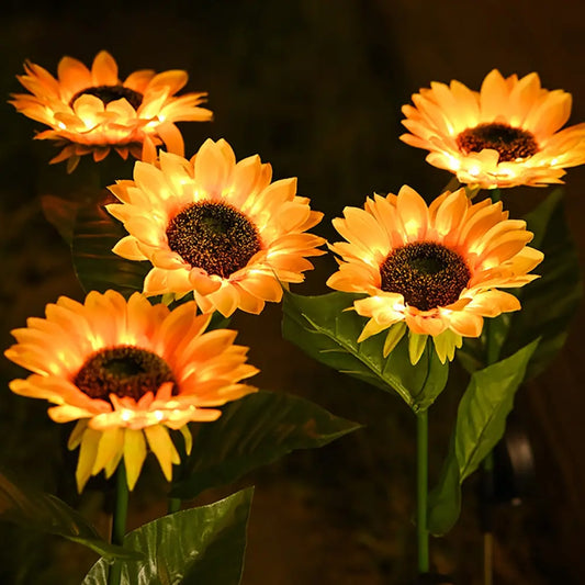 Zonne-energie Zonnebloemlamp voor Buitenverlichting