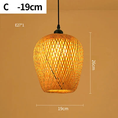 Handgemaakte Rieten Hanglamp voor Sfeervolle Verlichting