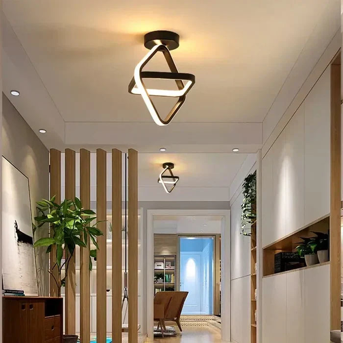 Moderne LED Plafondlamp met Tweeringdesign