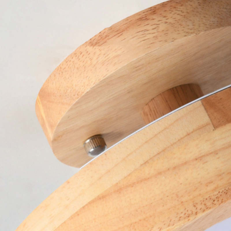 Moderne LED Plafondlamp van Hout en Acryl