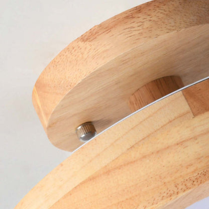 Moderne LED Plafondlamp van Hout en Acryl