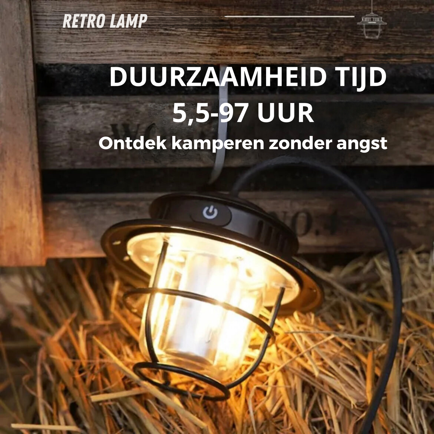 Vintage Draagbare LED Campinglamp met Stijl