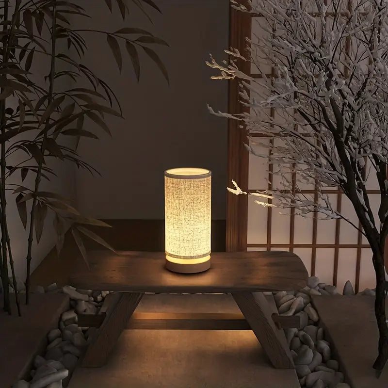 Elegante Linnen Nachtlamp voor Sfeervolle Verlichting