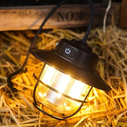 Vintage Draagbare LED Campinglamp met Stijl