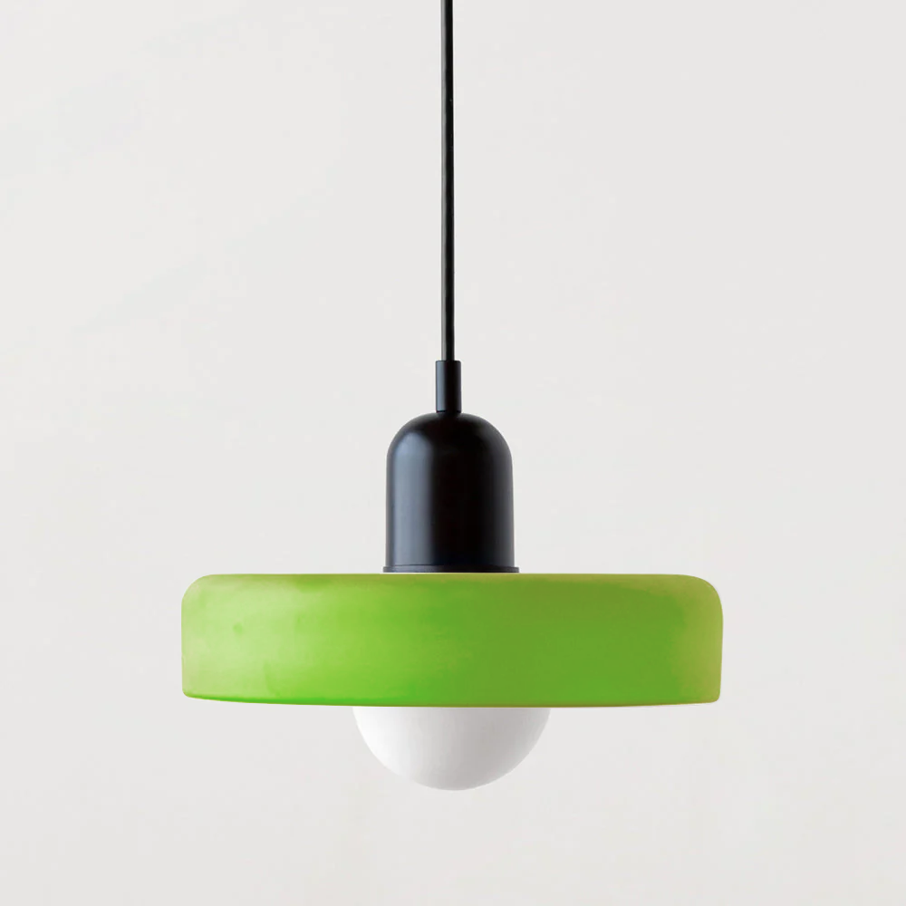 Elegante Bauhaus Hanglamp met Glas-in-Lood