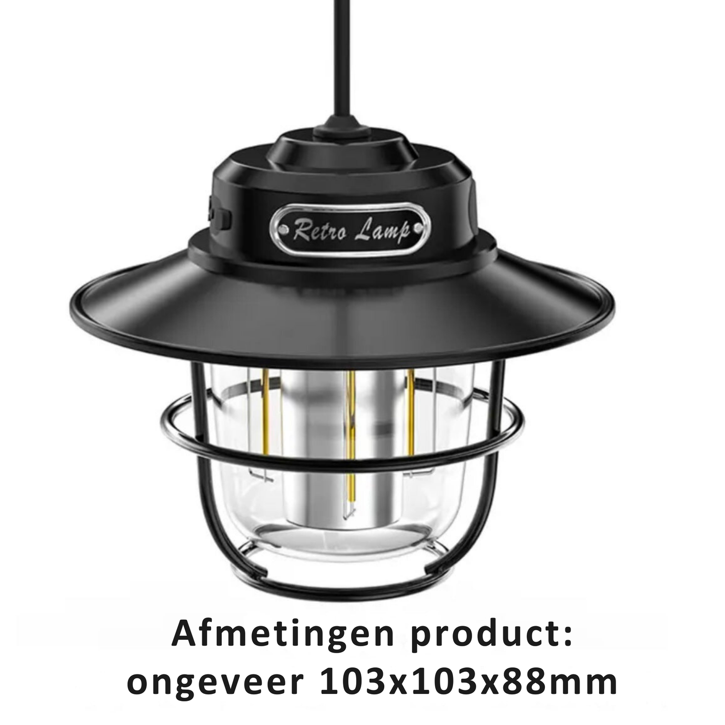 Vintage Draagbare LED Campinglamp met Stijl