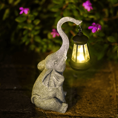 Betoverende Olifanten Zonne Tuinlamp - Magische Verlichting voor Buiten