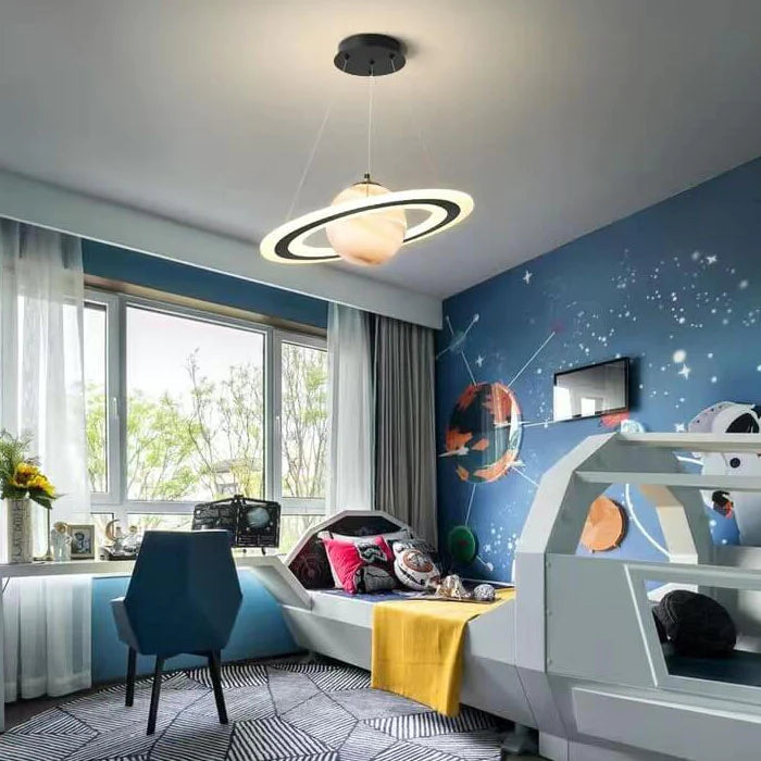 Betoverende LED Hanglamp met Planetenontwerp