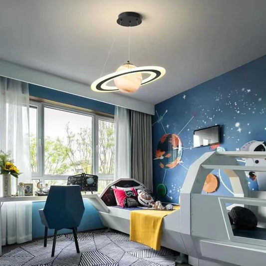 Betoverende LED Hanglamp met Planetenontwerp