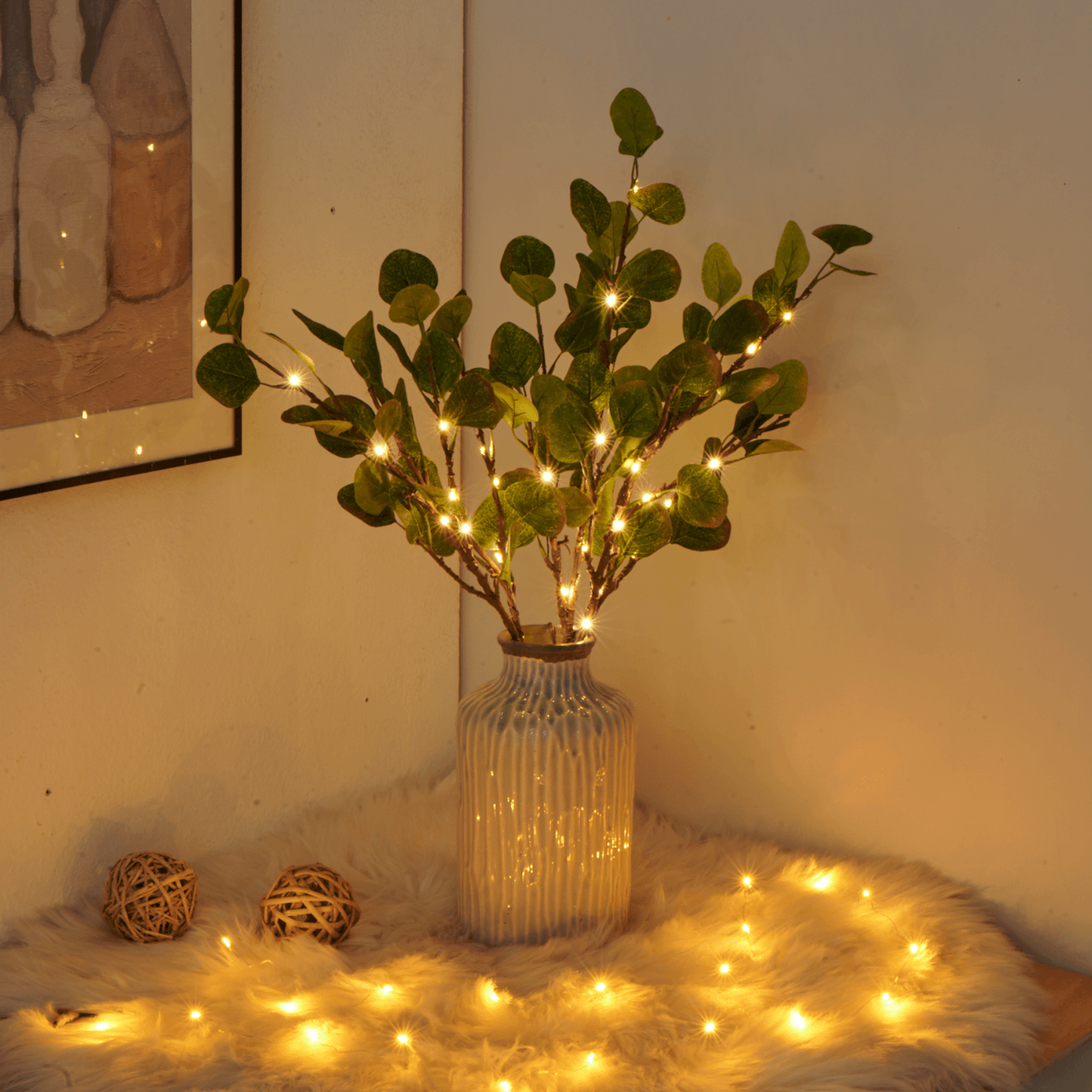 Betoverende LED Olijftak voor Woondecoratie