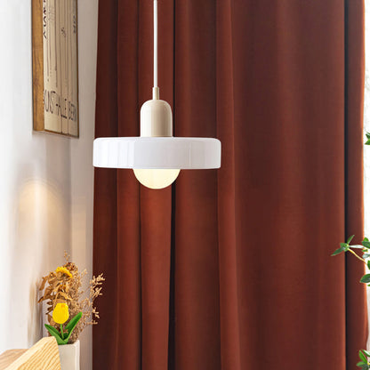 Elegante Bauhaus Hanglamp met Glas-in-Lood