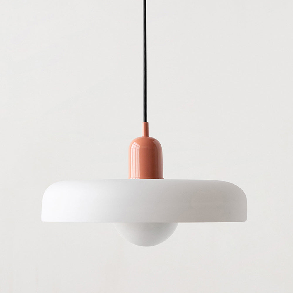 Elegante Bauhaus Hanglamp met Glas-in-Lood