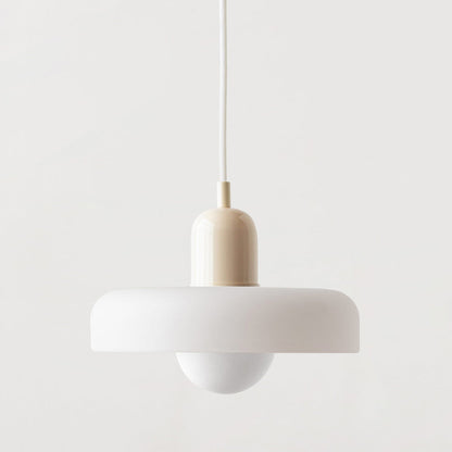 Elegante Bauhaus Hanglamp met Glas-in-Lood