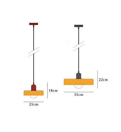 Elegante Bauhaus Hanglamp met Glas-in-Lood