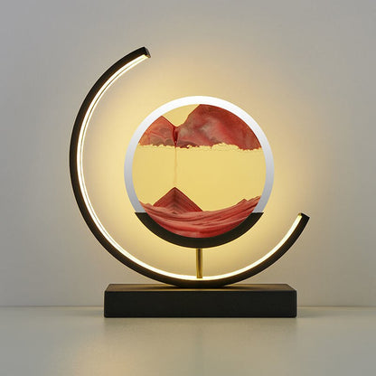 Betoverende 3D Zand Kom Tafellamp – Rustgevende Verlichting en Modern Design