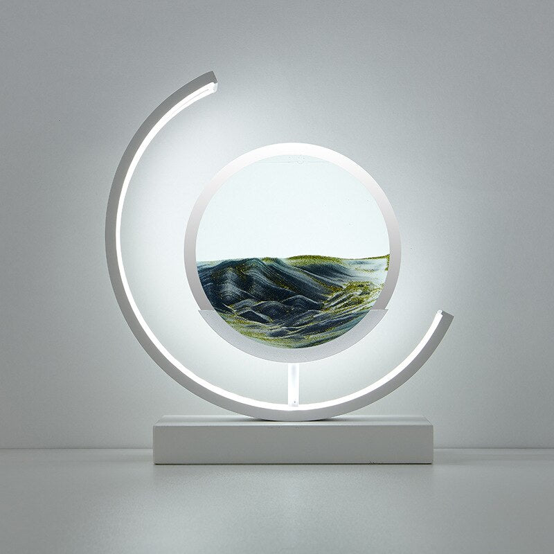 Betoverende 3D Zand Kom Tafellamp – Rustgevende Verlichting en Modern Design