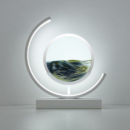 Betoverende 3D Zand Kom Tafellamp – Rustgevende Verlichting en Modern Design