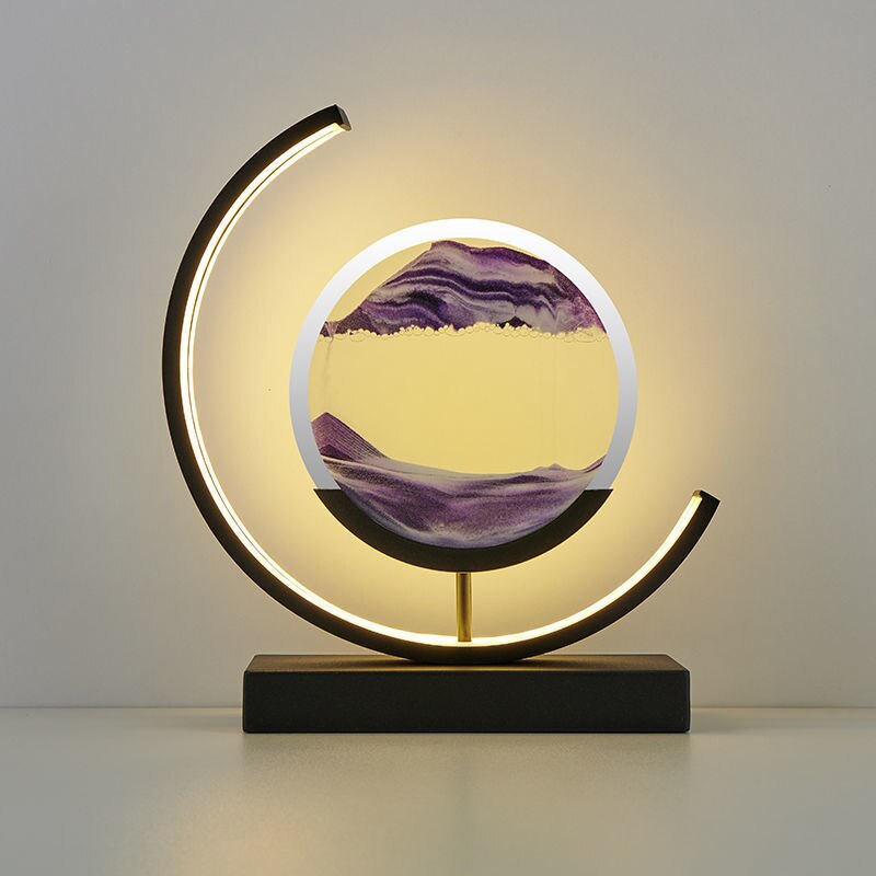 Betoverende 3D Zand Kom Tafellamp – Rustgevende Verlichting en Modern Design