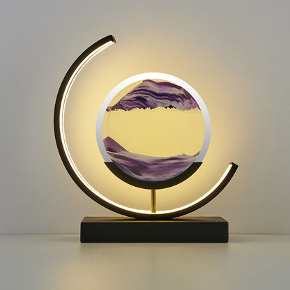 Betoverende 3D Zand Kom Tafellamp – Rustgevende Verlichting en Modern Design