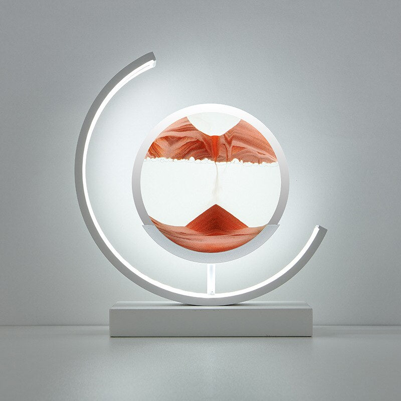 Betoverende 3D Zand Kom Tafellamp – Rustgevende Verlichting en Modern Design