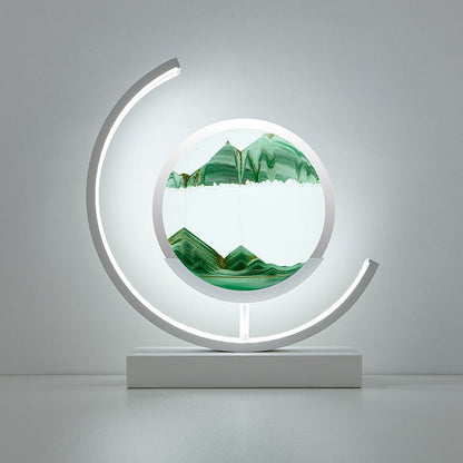 Betoverende 3D Zand Kom Tafellamp – Rustgevende Verlichting en Modern Design
