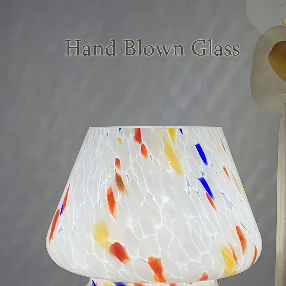 Betoverende Glazen Paddenstoel Lamp voor Sfeervolle Verlichting