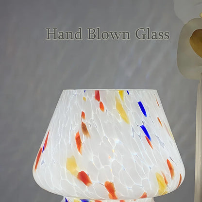 Betoverende Glazen Paddenstoel Lamp voor Sfeervolle Verlichting