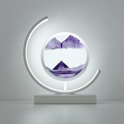 Betoverende 3D Zand Kom Tafellamp – Rustgevende Verlichting en Modern Design