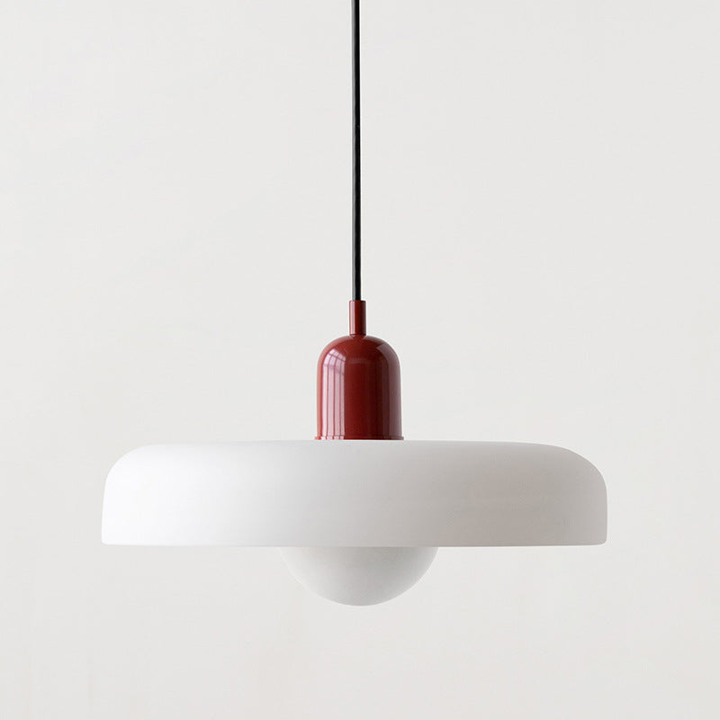 Elegante Bauhaus Hanglamp met Glas-in-Lood