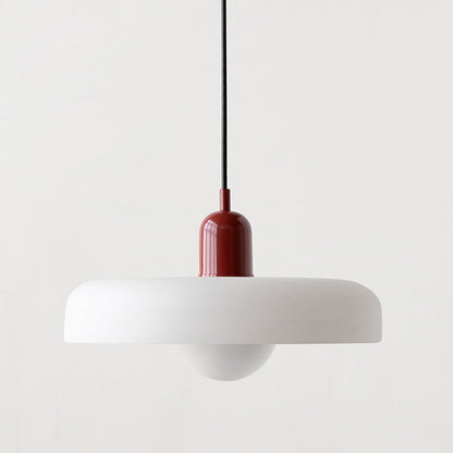 Elegante Bauhaus Hanglamp met Glas-in-Lood