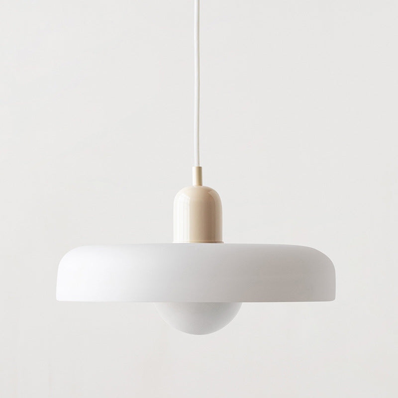 Elegante Bauhaus Hanglamp met Glas-in-Lood