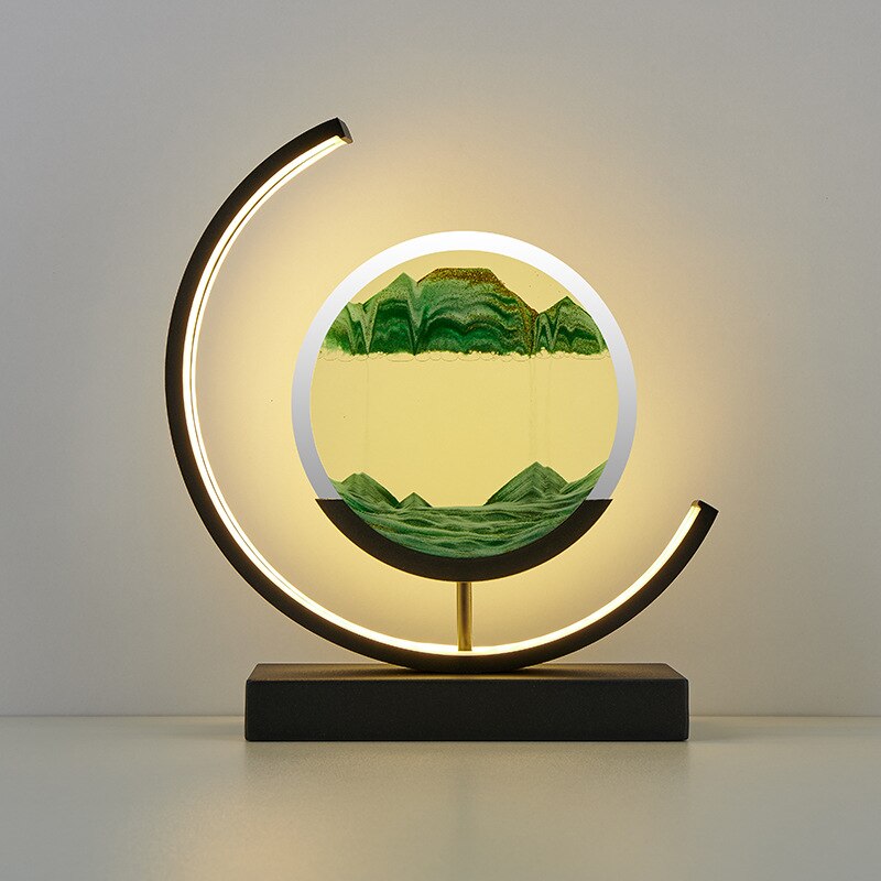 Betoverende 3D Zand Kom Tafellamp – Rustgevende Verlichting en Modern Design