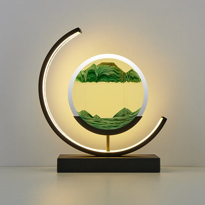 Betoverende 3D Zand Kom Tafellamp – Rustgevende Verlichting en Modern Design