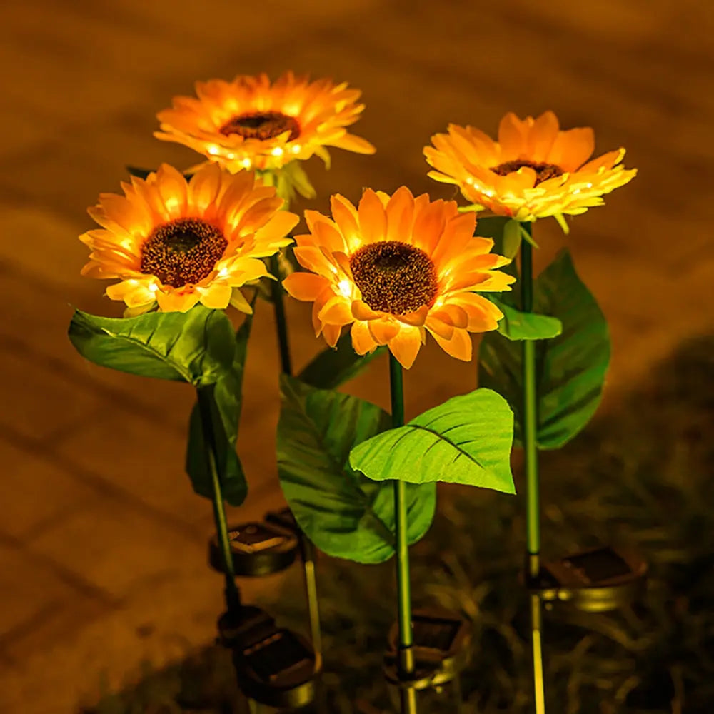 Zonne-energie Zonnebloemlamp voor Buitenverlichting