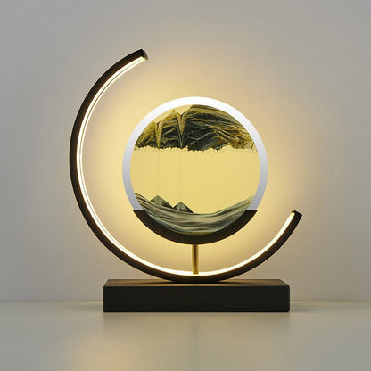 Betoverende 3D Zand Kom Tafellamp – Rustgevende Verlichting en Modern Design