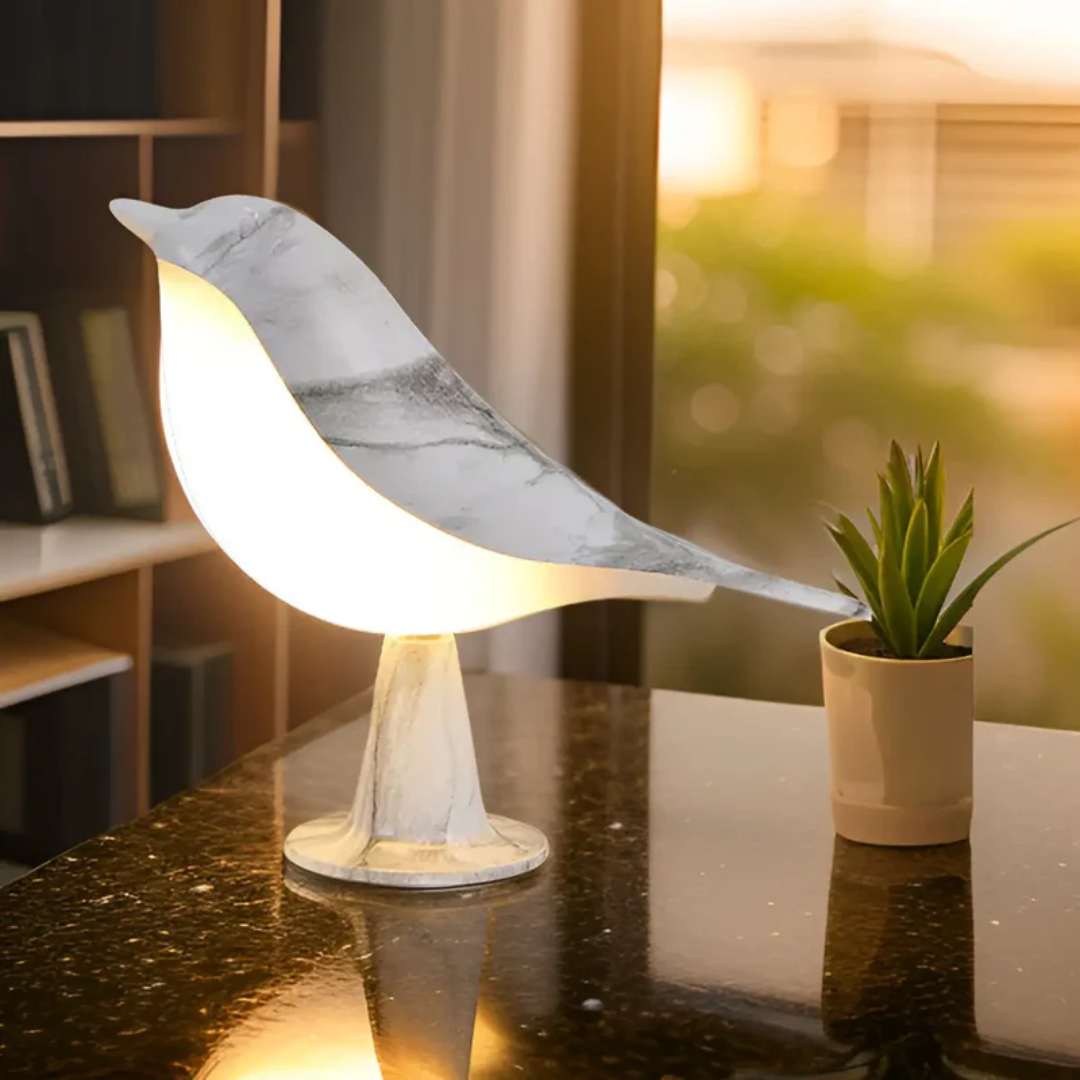 FeatherGlow: Betoverende Draadloze LED Vogel Lamp
