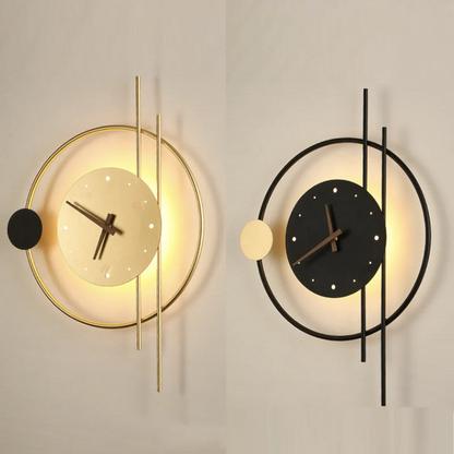 Moderne LED Wandklok met Verlichting