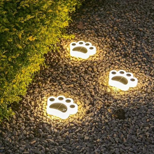 Speelse Zonne-Tuinlampen in Pootafdrukvorm