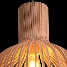 Handgemaakte Houten Hanglamp - Rustieke Verlichting