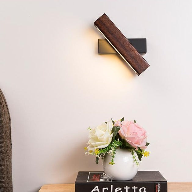 Moderne Draaibare Houten LED Wandlamp