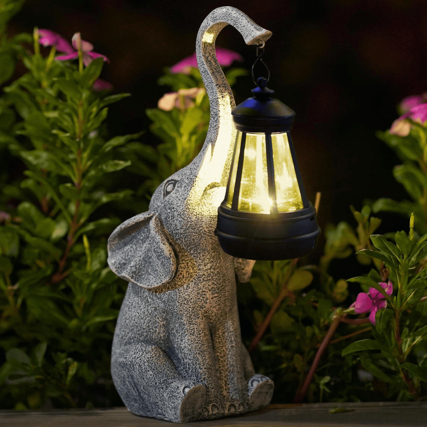 Betoverende Olifanten Zonne Tuinlamp - Magische Verlichting voor Buiten