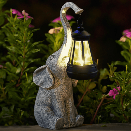 Betoverende Olifanten Zonne Tuinlamp - Magische Verlichting voor Buiten