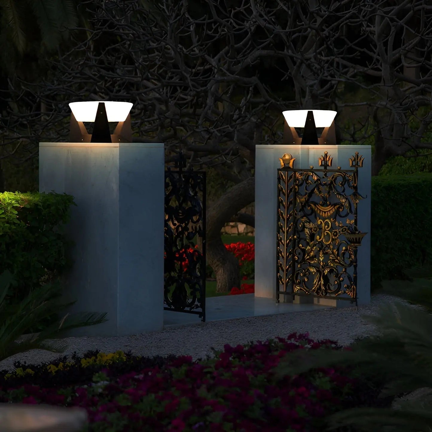 Elegante Zonne Tuinlamp in Japanse Stijl